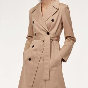 Tan Double-Breasted Trench Coat